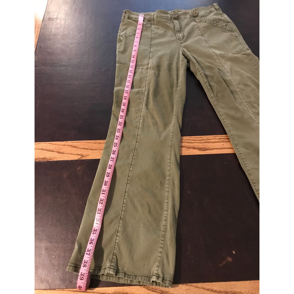 Anthropologie Pilcro Women's The Demilune Boot Utility Flare Green Pants - 31 - Picture 11 of 15